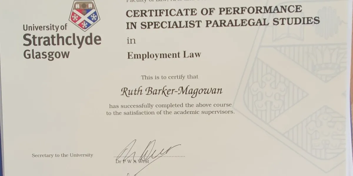 Paralegal qualification RBM HR Services Paralegal qualification
